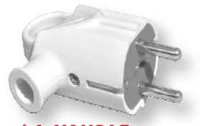 Kištukas MIRSA 7711600, su įž., su kilpa, kampinis, baltos sp.