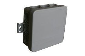 Paskirstymo dėžutė LIREGUS Hmd-3, paviršinė, 84 x 84 x 37 mm, IP54, 400V, pilka, DIN EN 60670