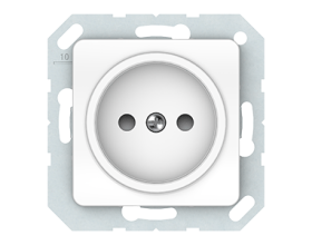 Kištukinis lizdas VILMA RP16-001-22 SL 250, baltos sp. su apsaugine sklende