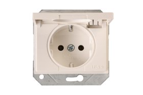 Kištukinis lizdas VILMA RP16-003-02 XP500, baltos spalvos, IP44, b/r su įž.