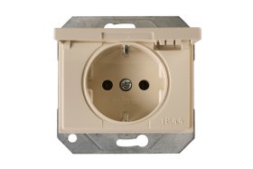 Kištukinis lizdas VILMA RP16-003-02 XP500, smėlio spalvos, IP44, b/r su įž.