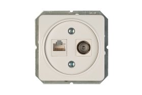 Lizdas kompiuterio + antenos VILMA Lx 200, Įleidžiamas, baltos spalvos, TVL/KLRJ45-15e2-02