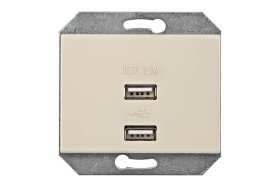 USB maitinimo lizdas VILMA XP500, 2 vietų 5V DC 3,4 A b/r bal