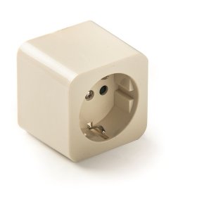 Kištukinis lizdas FAMATEL 2301, keramikinis, baltos sp.su įž.