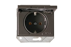 Kištukinis lizdas VILMA RP16-003-02 XP500, b/r su įž., antracitas