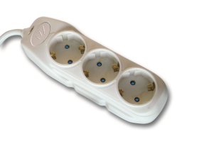 Ilgiklis ELECTRALINE, 3 lizd., 5 m, su įž., be jungiklio, 3 x 1,0, su apsauga vaikams, 16A, baltos sp., 62035