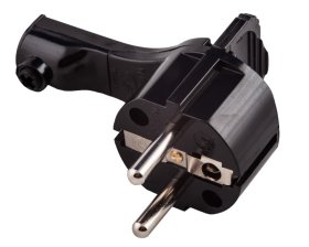 Kištukas ELECTRALINE, su įž., 16A 2P+T, juodos spalvos, 523069