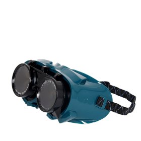 Apsauginiai akiniai ANSI 787-1, suvirintojui, skaidrūs vid. ir tamsinti išor. lęšiai, su pakeliamais filtrais ir gumyte, turi netiesioginės vent. angas