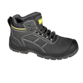 Darbo batai LAHTI PRO, S3 SRC, 43 dydis, juoda ir geltona spalva, oda NUBUK, CE