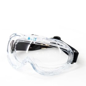 Apsauginiai akiniai SAIGA Supercomfort, skaidrūs, su regul. tampria gumele, nerasojantys, nesibraižantys, atsparūs aukštai temp., su netiesiogine ventiliacija