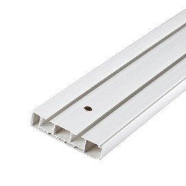 Lubinis karnizas HESORA, 300 cm,  2 bėgių, baltos spalvos, plastikinis