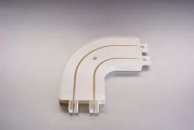 Lubinio karnizo išorinis kampas HESORA, 2 bėgių, baltos spalvos