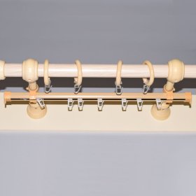 Karnizo bėgelis HESORA Su Furnitūra, Skersmuo 28 mm, ilgis 4,0 m, šviesios rudos spalvos