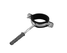 Metalinis vamzdžio laikiklis AQUER, 3/4'' (25-30 mm) M8/65 Su guma ir varžtu OMG3/4