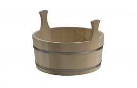 Pirties kubilas MEDYNAS, 17 l, su rankenomis, liepa