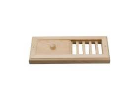 Pirties ventiliacijos sklendė MEDYNAS, 80 x 125 mm, su grotelėmis ir užskalnda, liepa