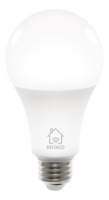 Išmanioji LED lempa DELTACO SMART HOME SH-LE27W, WiFi, valdoma su programėle, 9W (=60W), E27, 2700-6500K, dimeriuojama, 220-240V, 810lm