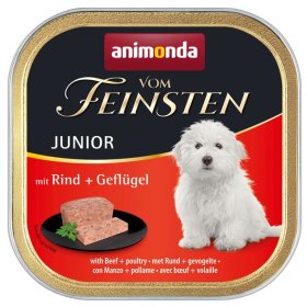 Konservuotas šunų ėdalas VOM FEINSTEN Puppy, jauniems šunims su jautiena ir paukštiena, 150g
