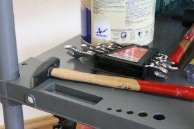 Plastikinė sandėliavimo lentyna JUPITER Jupiter-4-100, 138 x 100 x 46 cm., 4 lentynos