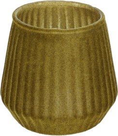 Žvakidė, arbatinei žvakutei, stiklas, rudos sp, aukštis 9 cm