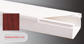 Kanalas kabeliui SERT PLASTIK Sert2516B, 2 m, PVC, 25 x 16 mm, beržo/tamsiai rudos spalvos