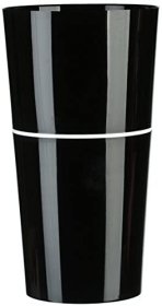 Plastikinis vazonas DOUBLE, Juodos spalvos Išmatavimai 22 x 22 x 27 cm., DDB 25, 26