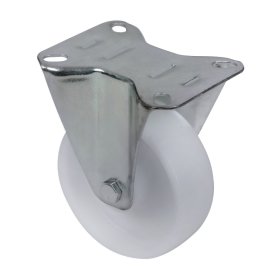 Fiksuotas ratukas WALTECO, d-100 mm, su plokštele, apkrova 70 kg