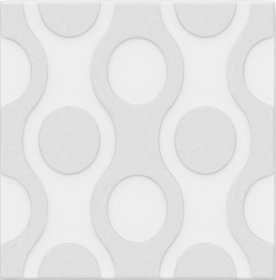 Klijuojamos lubų plokštės NOVELLY HOME 3D BREEZ, spl. balta/pilka , 500x500 mm., 2 m2