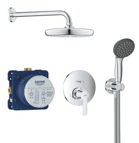 Dušo komplektas GROHE Get, potinkinis, komplekte 210 mm lietaus galva, 100 mm dušeliu, 25220001