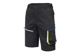 Šortai HOGERT WORKWEAR Reetz, 58% medvilnė, 40% poliesteris, 2% elastanas, juoda spalva, L (52) dydis