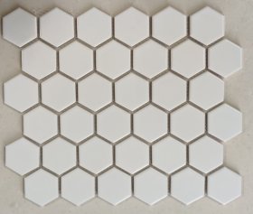 Mozaika INCA MOSAICS Hexagon, 349,3 x 293,8 x 6 mm, 13 vnt./dėž., akmens masės, glazūruota , spl. balta blizgi