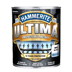 Antikoroziniai dažai HAMMERITE Ultima, 0,7 l, baltos sp., blizgūs