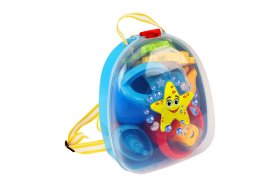 Smėlio žaislų rinkinys TECHNOK KUPRINĖ, 26.5 х 21.5 х 13cm matmenys, 10 vnt.