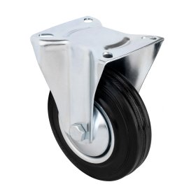 Fiksuotas ratukas WALTECO, d-125 mm, su plokštele, apkrova 70 kg