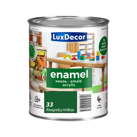 Universali akrilinė emalė LUXDECOR, 0,75 l, (33) Atogrąžų miškas, blizgus, vandens pagrindu