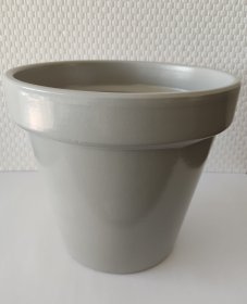 Keraminis vazonas Glossy GRIGIO, 21 cm., pilkos sp., Degrea, J0121