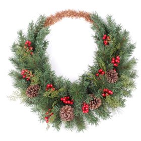 Kalėdinis vainikas NOVELLY HOME 2016-50CM, žalia sp., 50 cm