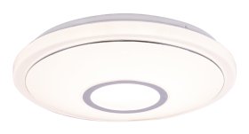Lubinis LED šviestuvas GLOBO Connor Smart Light, 16W + 3W RGB, 230V, 1280lm, 3000/4000/6000K, pultas, dimer., laikmatis, atminties funkcija, 400x65 mm, 41386-16SH
