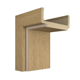 Laminuota durų stakta VIVENTO, su apvadais, komplektas durų varčiai, kairinė, spalva Honey Oak, 100-140 x 91 x 2108 mm, 2 vnt., 110-140 x 91 x 885 mm, 1 vnt.