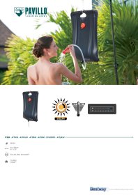 Pakabinamas turistinis dušas PAVILLO Solar-Pro, 20 l, 58224