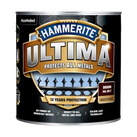 Metalo dažai HAMMERITE ULTIMA MATT BROWN, 2,2L