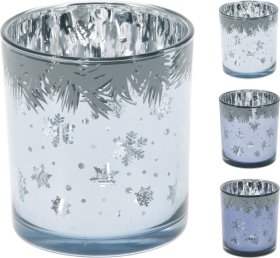 Žvakidė Šerkšnas, arbatinei žvakutei, 3 skirtingos sp.