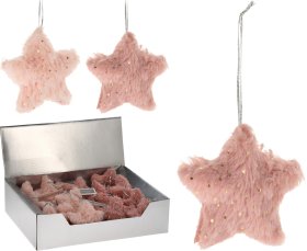 Eglutės žaisliukas Žvaigždė, rožinės sp., 10 cm