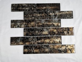 Mozaika MONA MOSAICS Td2004, 298 x 300 x 6 mm, 15 vnt./dėž., stiklo, spl. tamsi ruda/aukso, N