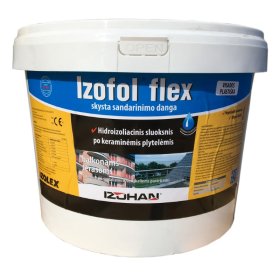 Hidroizoliacija IZOFOL Flex, vidaus ir lauko darbams, melsvos spalvos, 12 kg