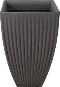 Lauko vazonas, kvadratinis, šviesiai pilkos sp., 40 x 40 x 60 cm.