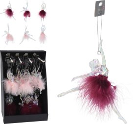 Eglutės žaisliukas Balerina, 3 skirtingi dizainai ir 2 spalvos, 15 x 10 x 2 cm