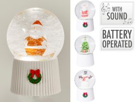 Kalėdinė LED dekoracija, su garsu, 10 x 10 x 14,7 cm, 3 skirtingi dizainai, be baterijų