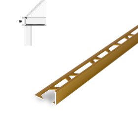 Aliumininė užbaigimo juostelė HESORA H 23 D1, 1.0 x 270 cm, mat. aukso spalvos, kilmės šalis ES