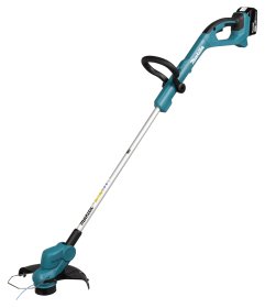 Akumuliatorinė žoliapjovė MAKITA DUR193RF, 18 V, pjovimo plotis 260 mm, svoris 2,0 kg, kilpinė rankena, 3,0 Ah akumuliatorius ir pakrovėjas